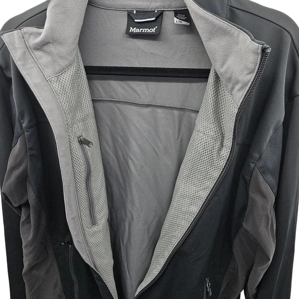 Marmot Softshell Mens Large Black Jacket Hiking Rain Camping Gorpcore Outdoors‎